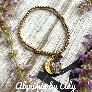 amethyst gold dainty bracelet